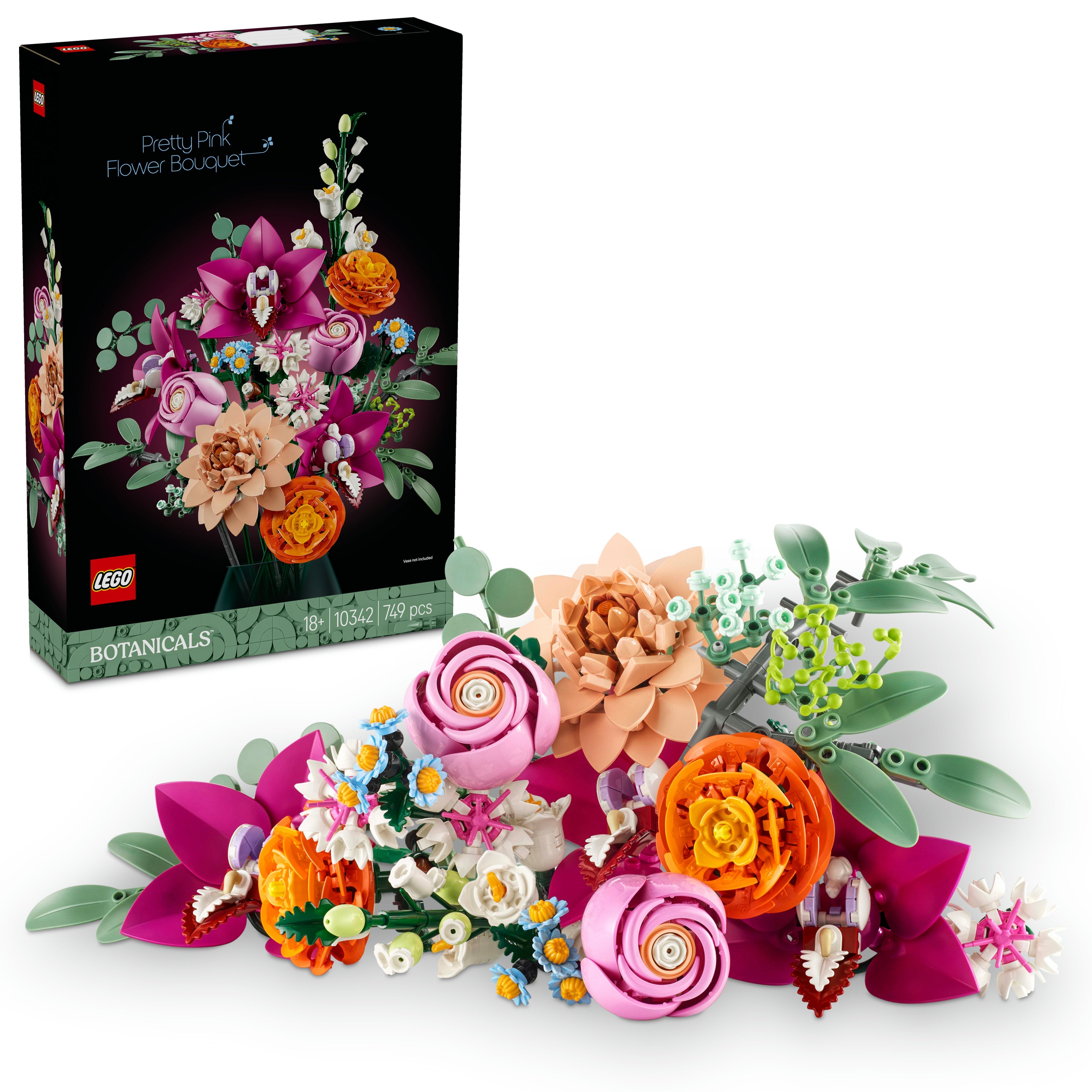 LEGO® 10342 Botanicals Schöner Rosafarbener Blumenstrauß