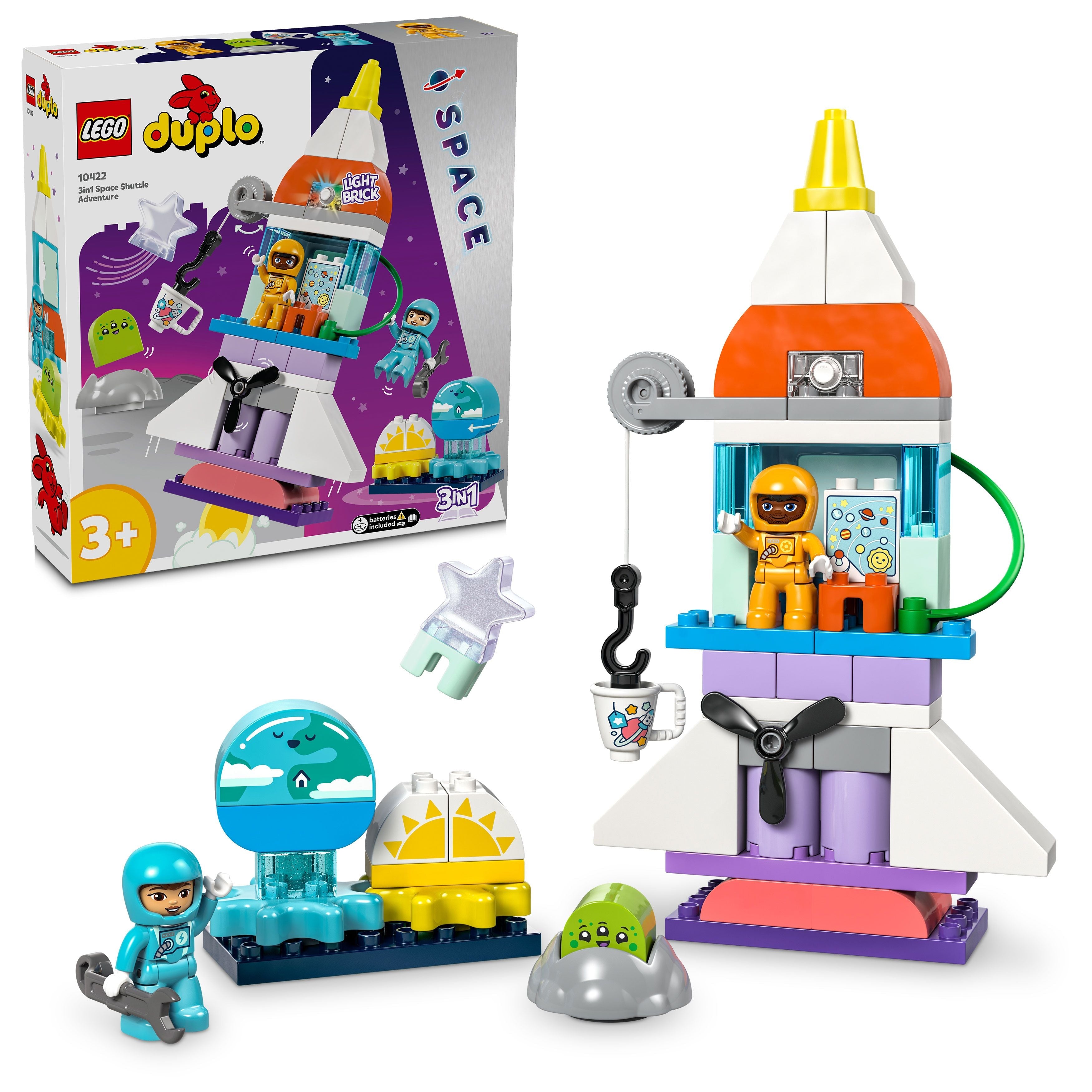 LEGO® 10422 DUPLO® 3-in-1-Spaceshuttle für viele Abenteuer