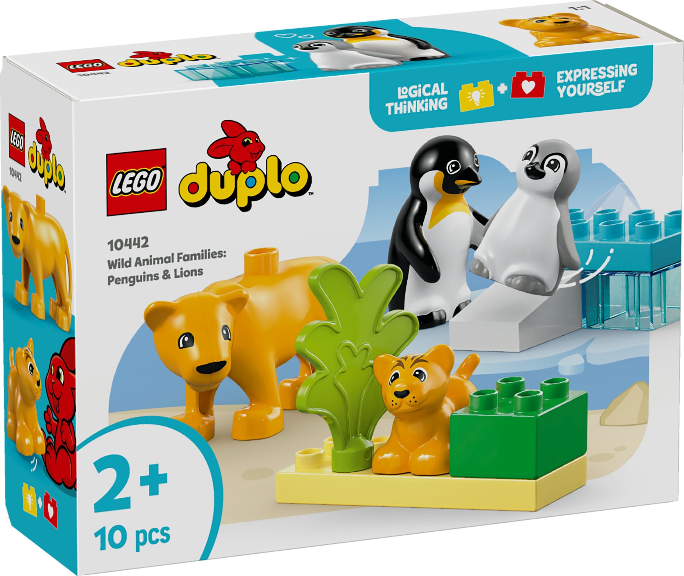 LEGO® 10442 DUPLO® Town Wildtier-Familien: Pinguine und Löwen