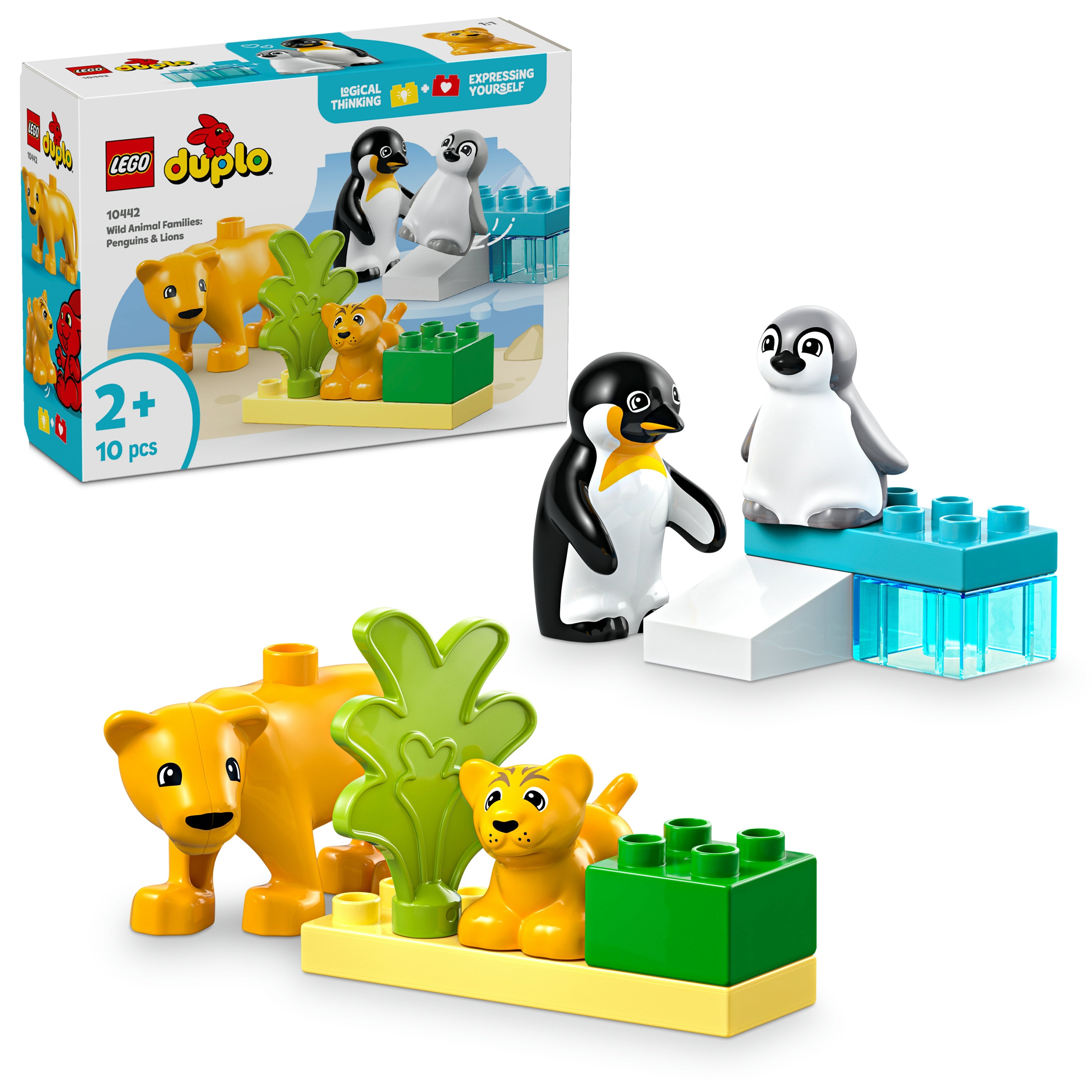 LEGO® 10442 DUPLO® Town Wildtier-Familien: Pinguine und Löwen
