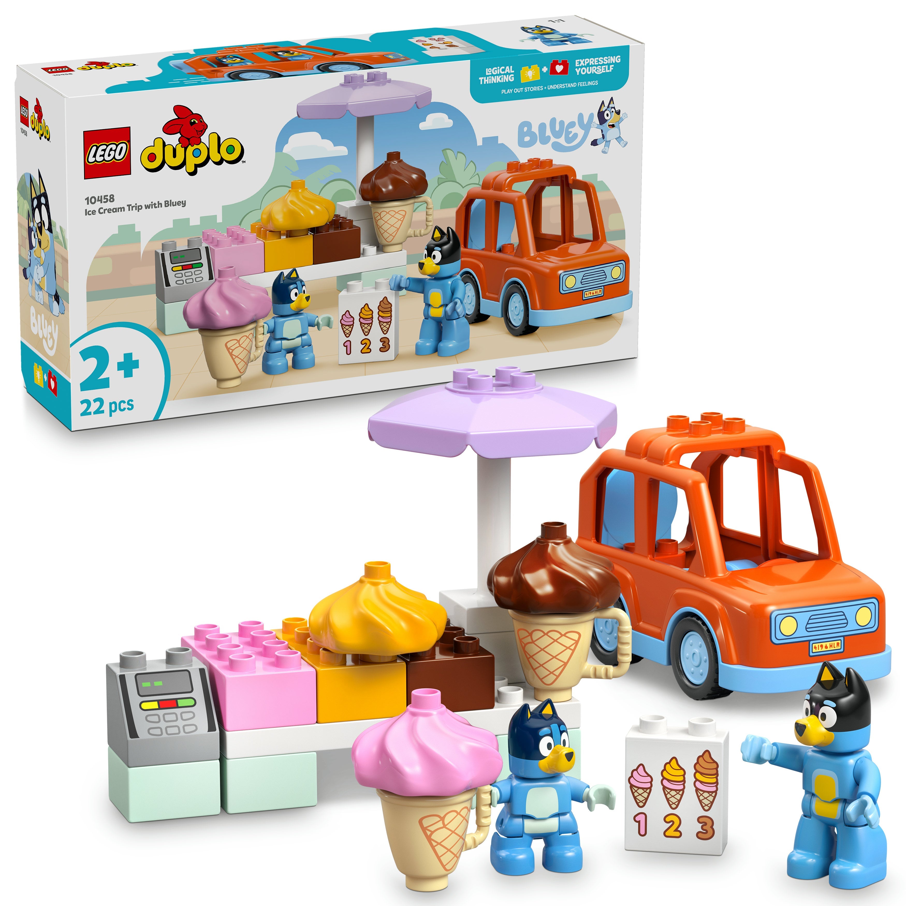LEGO® 10458 DUPLO® Bluey Ausflug zur Eisdiele mit Bluey