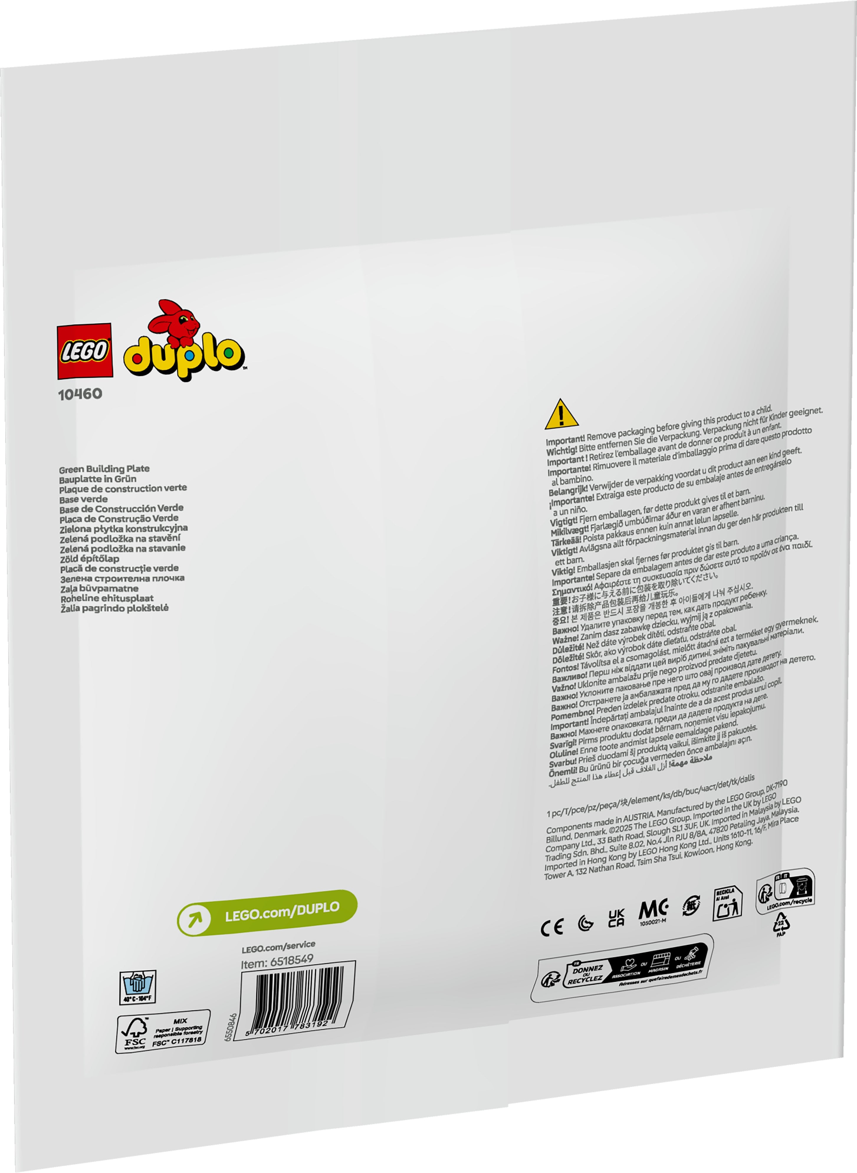 LEGO® 10460 DUPLO® Bauplatte in Grün