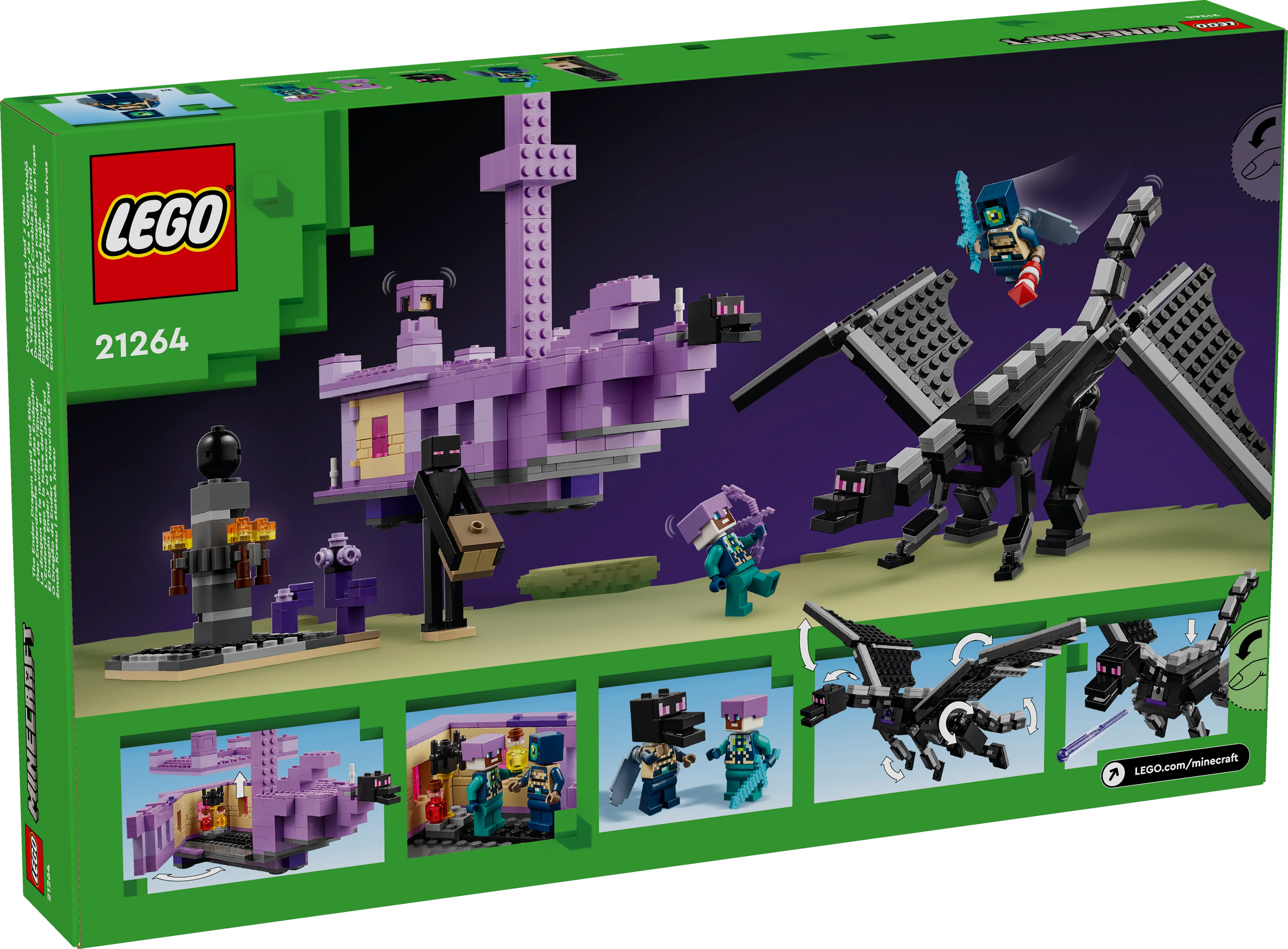 LEGO® 21264 Minecraft® Der Enderdrache und das Endschiff
