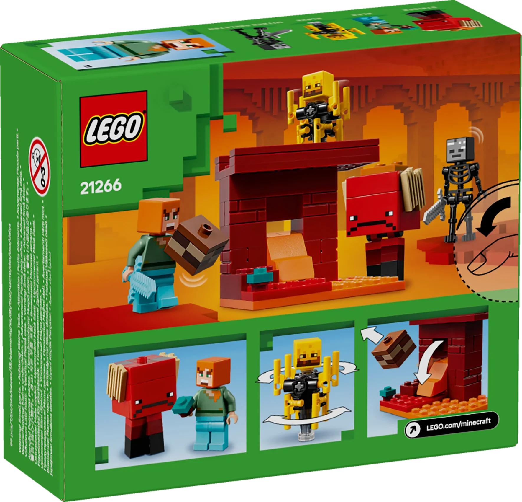 LEGO® 21266 Minecraft® Das Lava-Duell im Nether