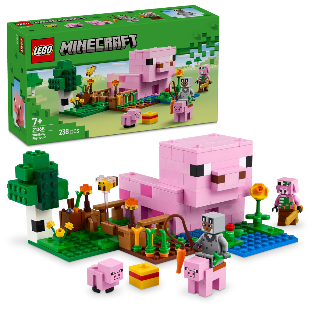 LEGO® 21268 Minecraft® Das Babyschwein-Haus