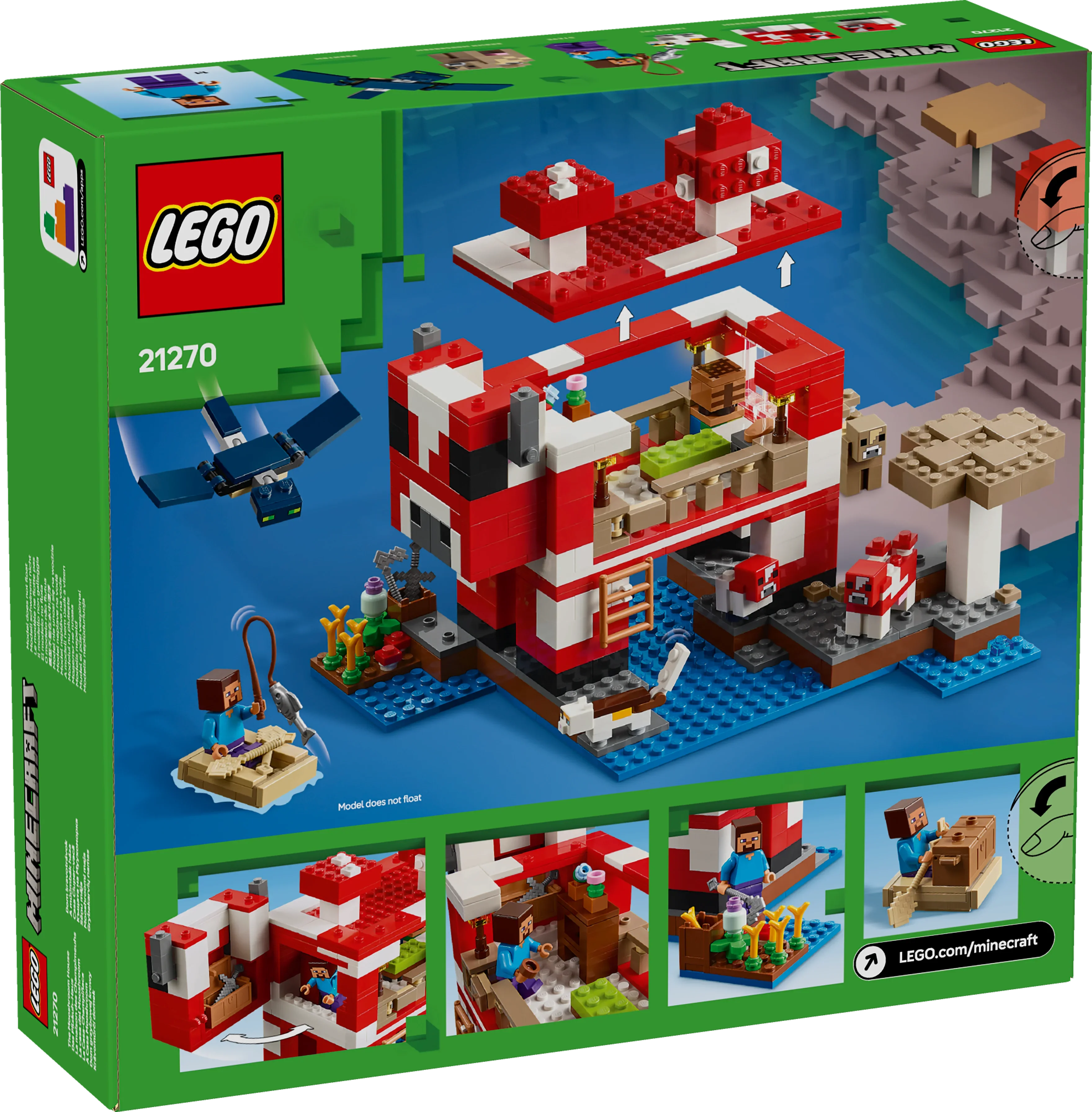 LEGO® 21270 Minecraft® Das Pilzkuh-Haus