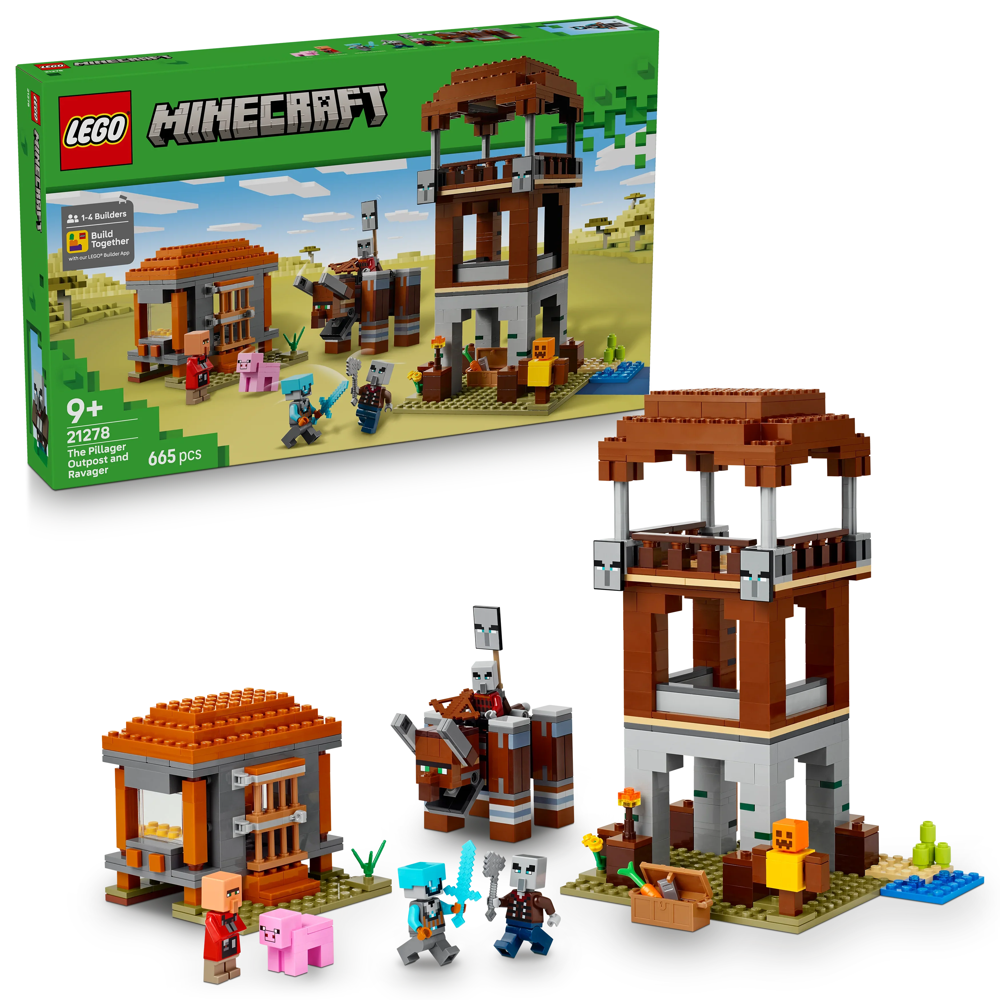 LEGO® 21278 Minecraft® Ein Verwüster am Plünderer-Außenposten