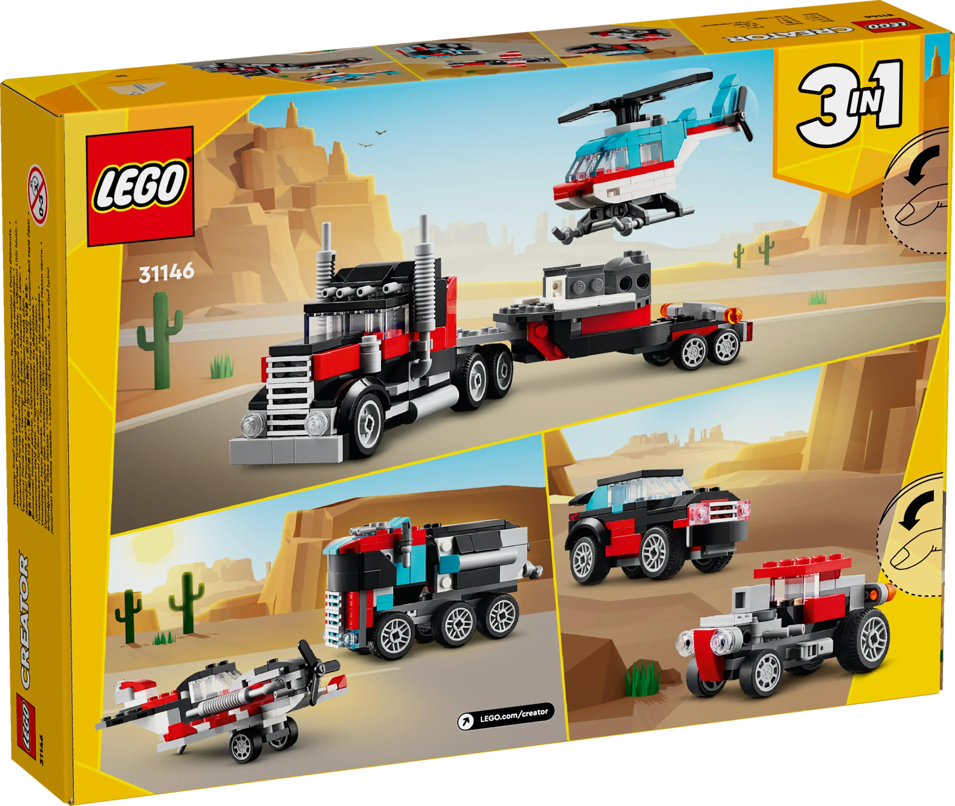 LEGO® 31146 Creator Tieflader mit Hubschrauber