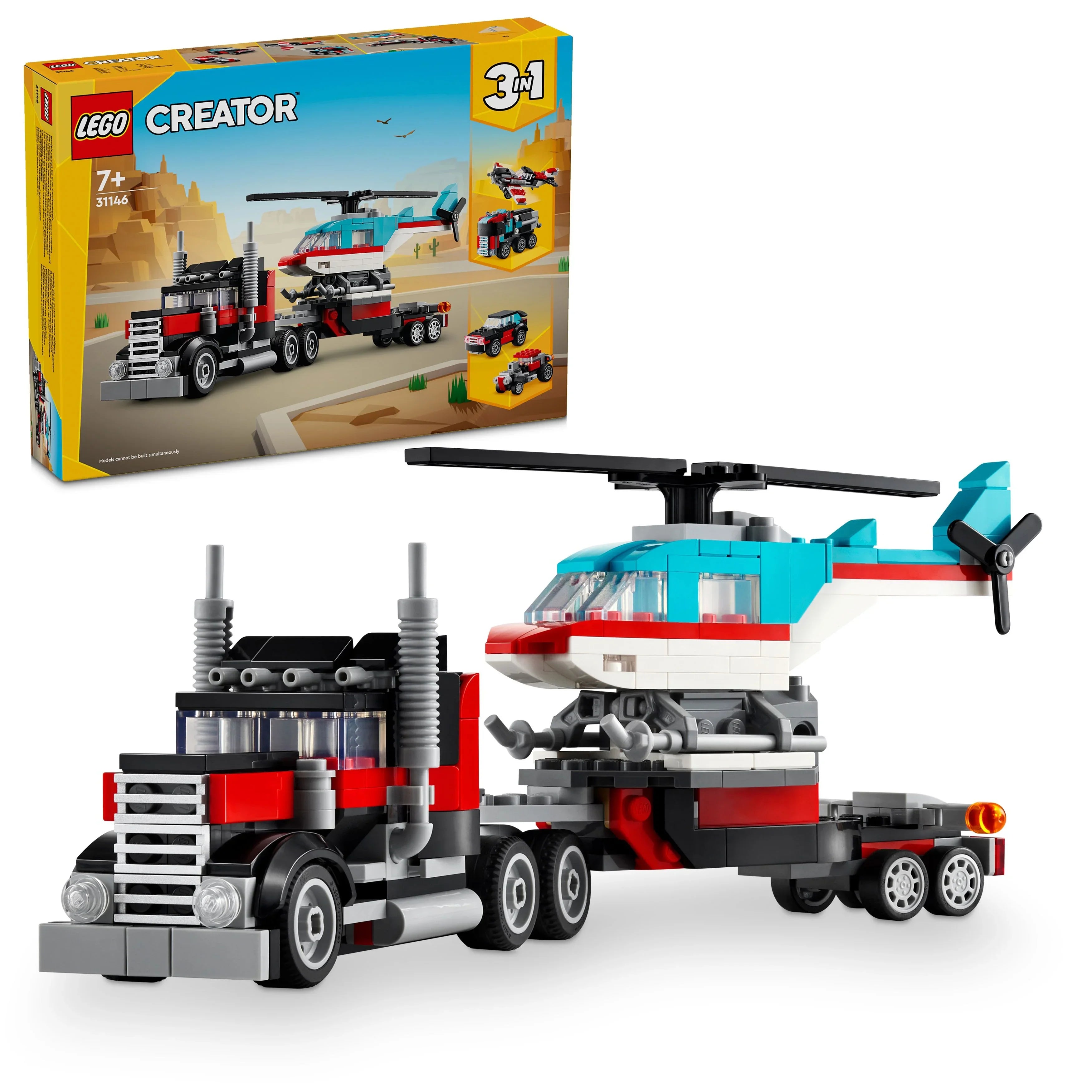 LEGO® 31146 Creator Tieflader mit Hubschrauber