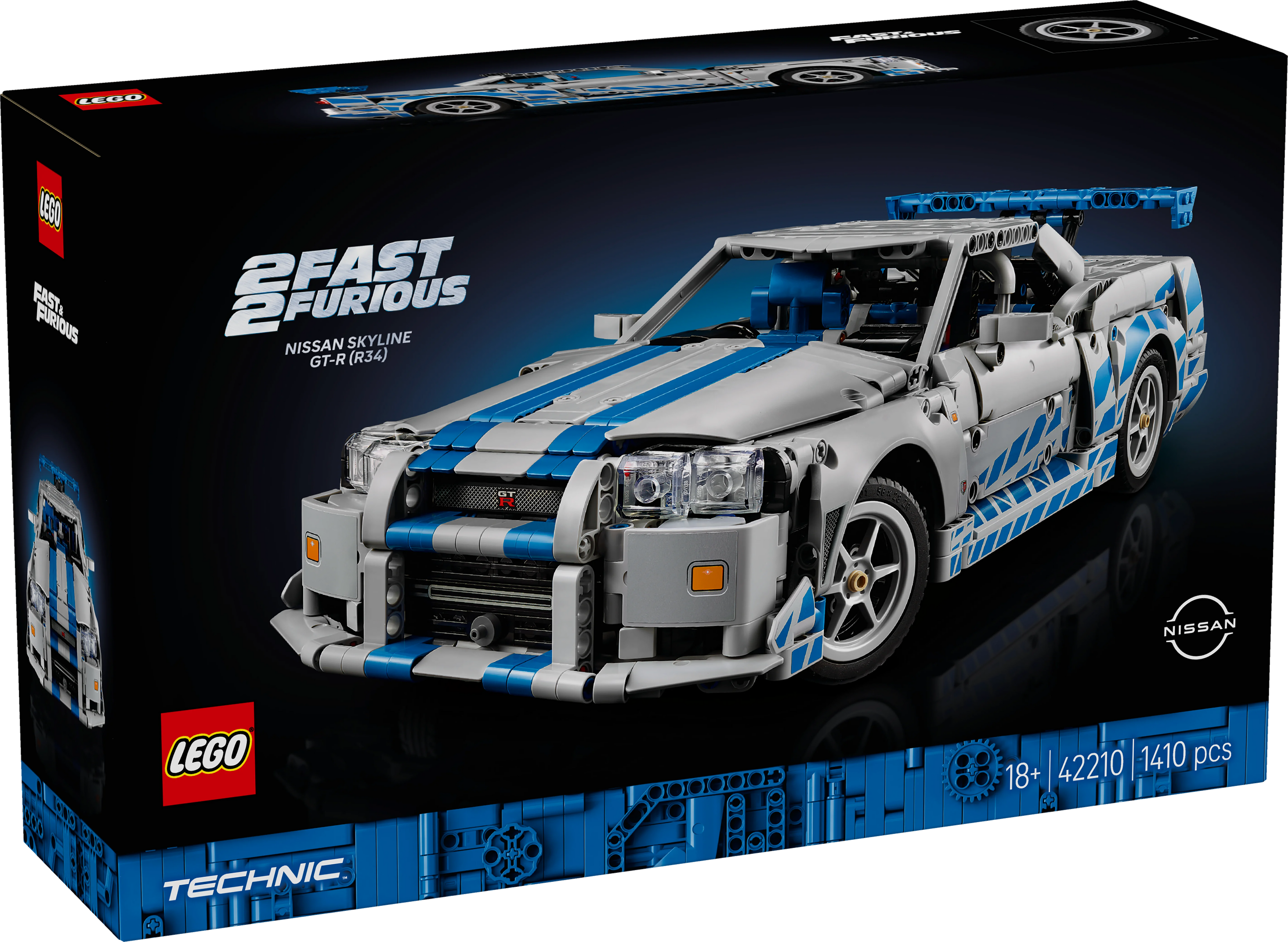 LEGO® 42210 Technic 2 Fast 2 Furious Nissan Skyline GT-R (R34) Flitzer