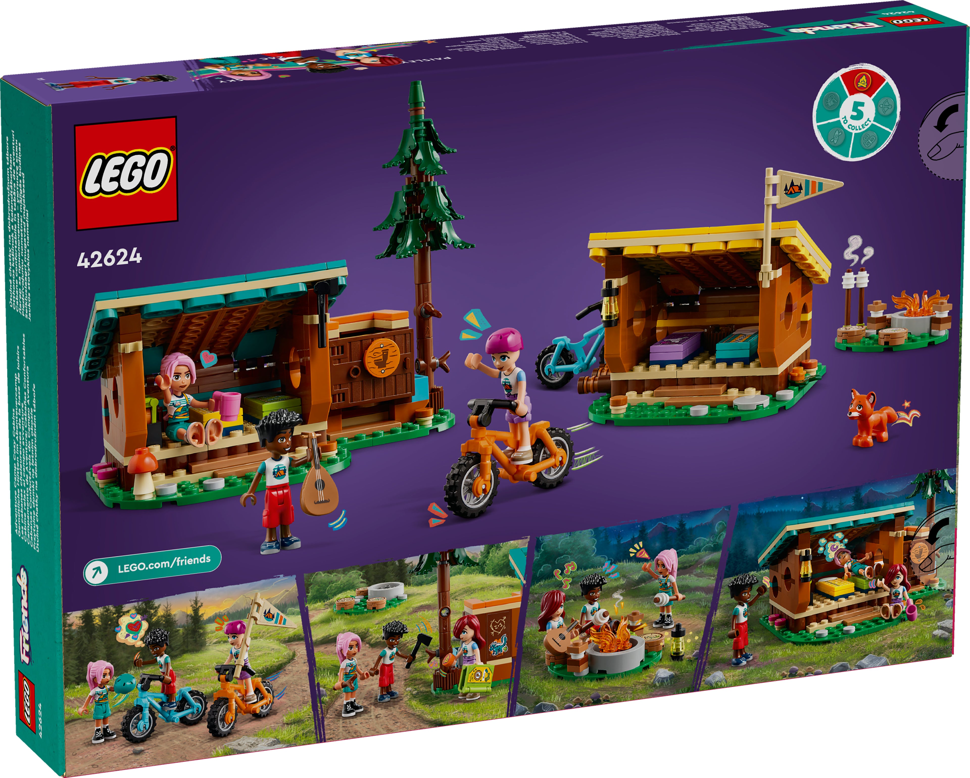 LEGO® 42624 Friends Gemütliche Hütten im Abenteuercamp