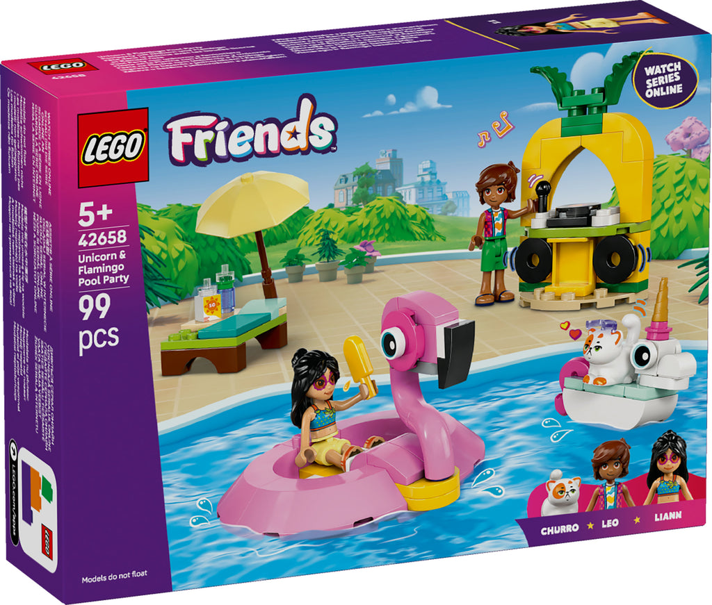 LEGO® 42658 Friends Poolparty mit Einhorn und Flamingo