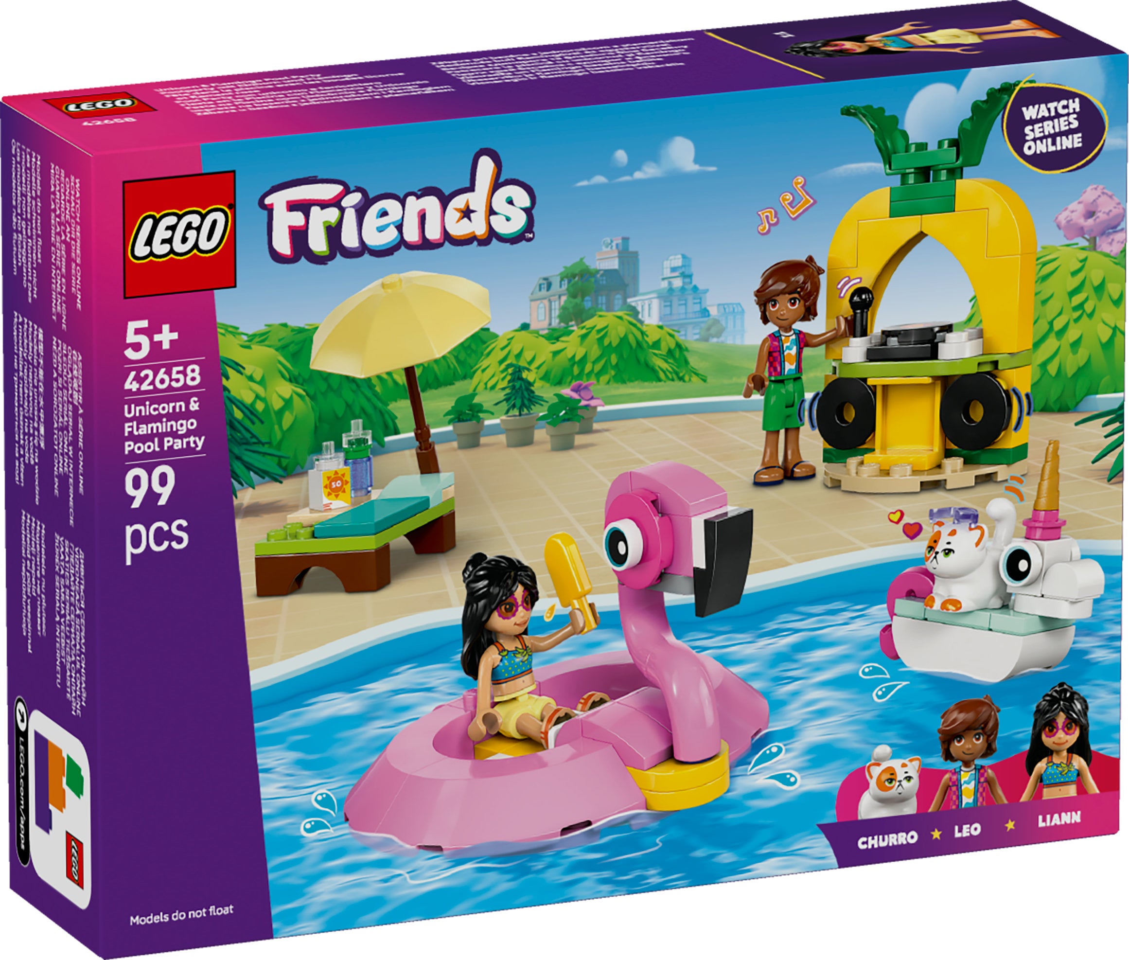 LEGO® 42658 Friends Poolparty mit Einhorn und Flamingo
