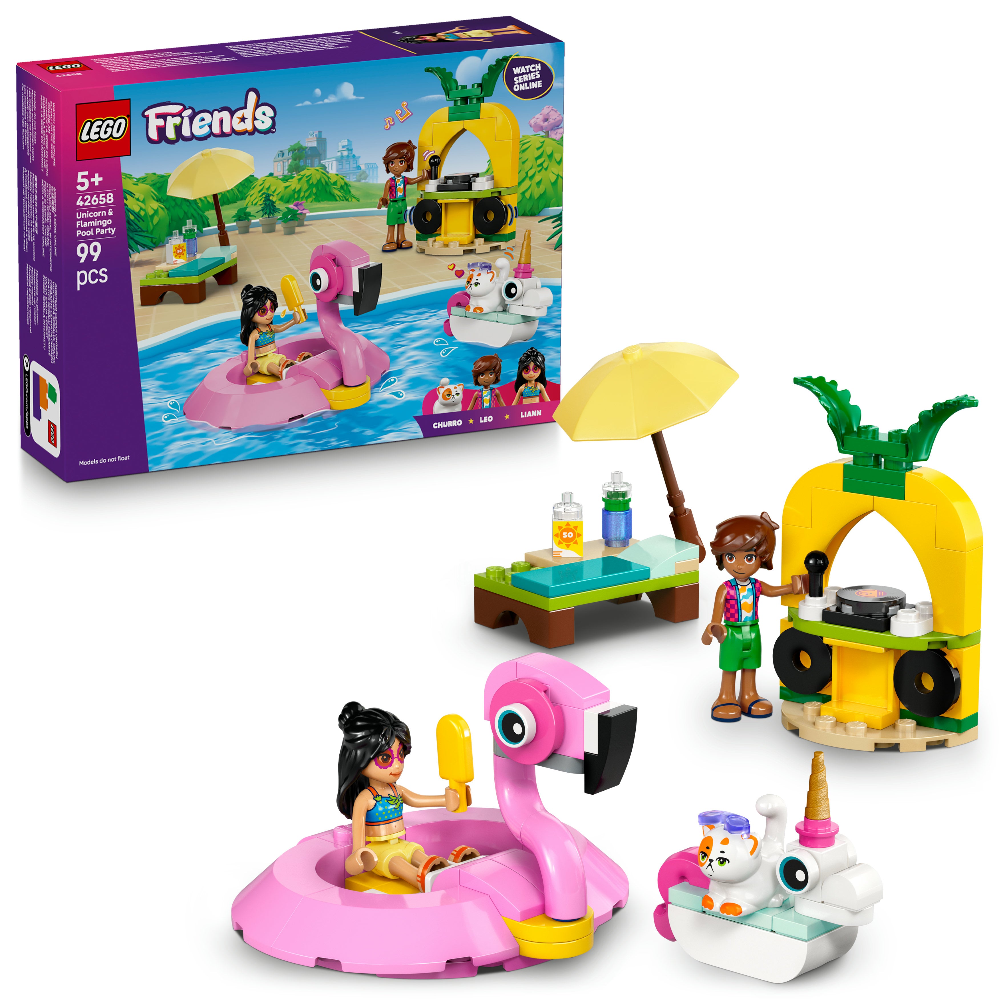 LEGO® 42658 Friends Poolparty mit Einhorn und Flamingo