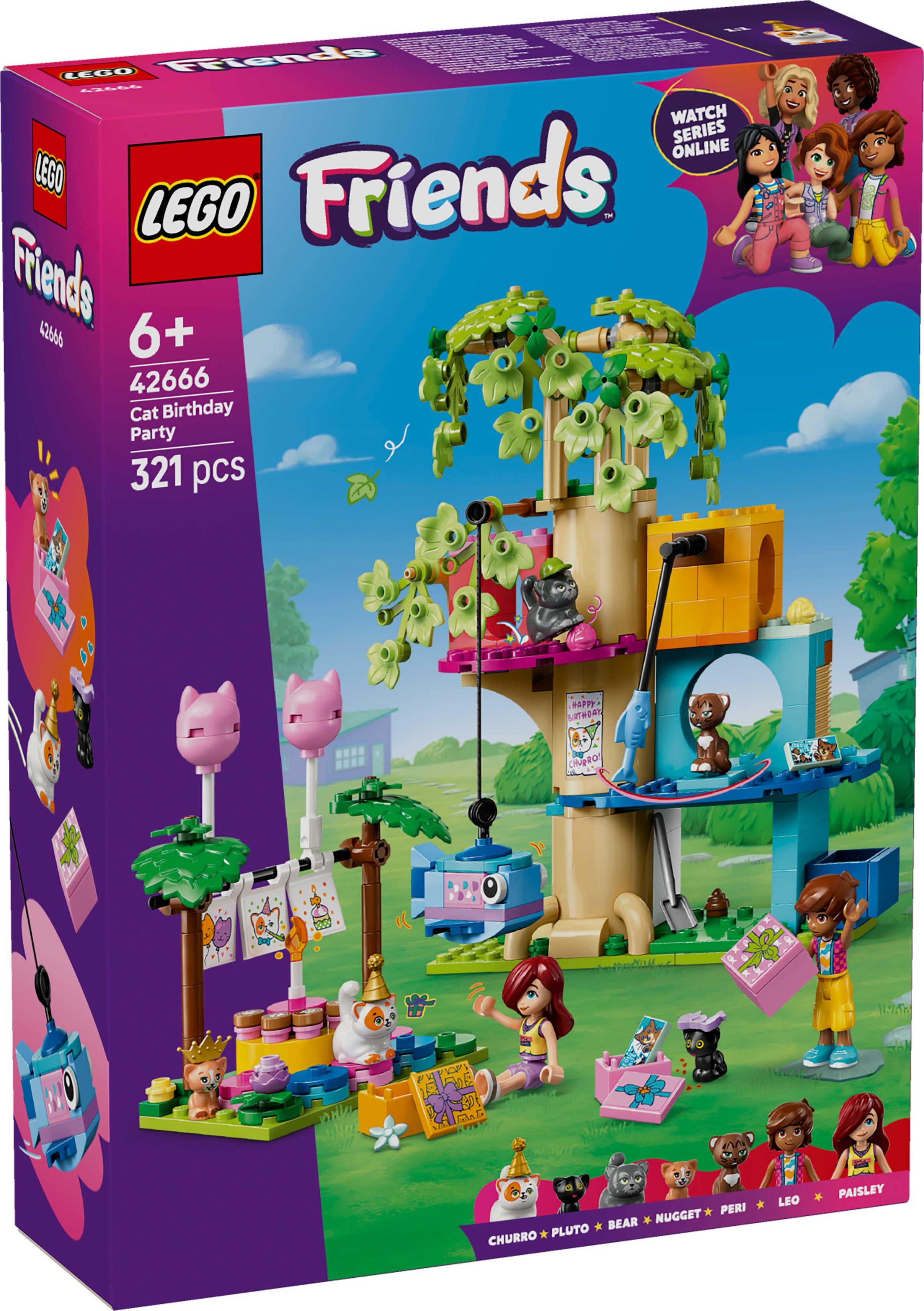 LEGO® 42666 Friends Katzengeburtstagsparty & Baumhaus