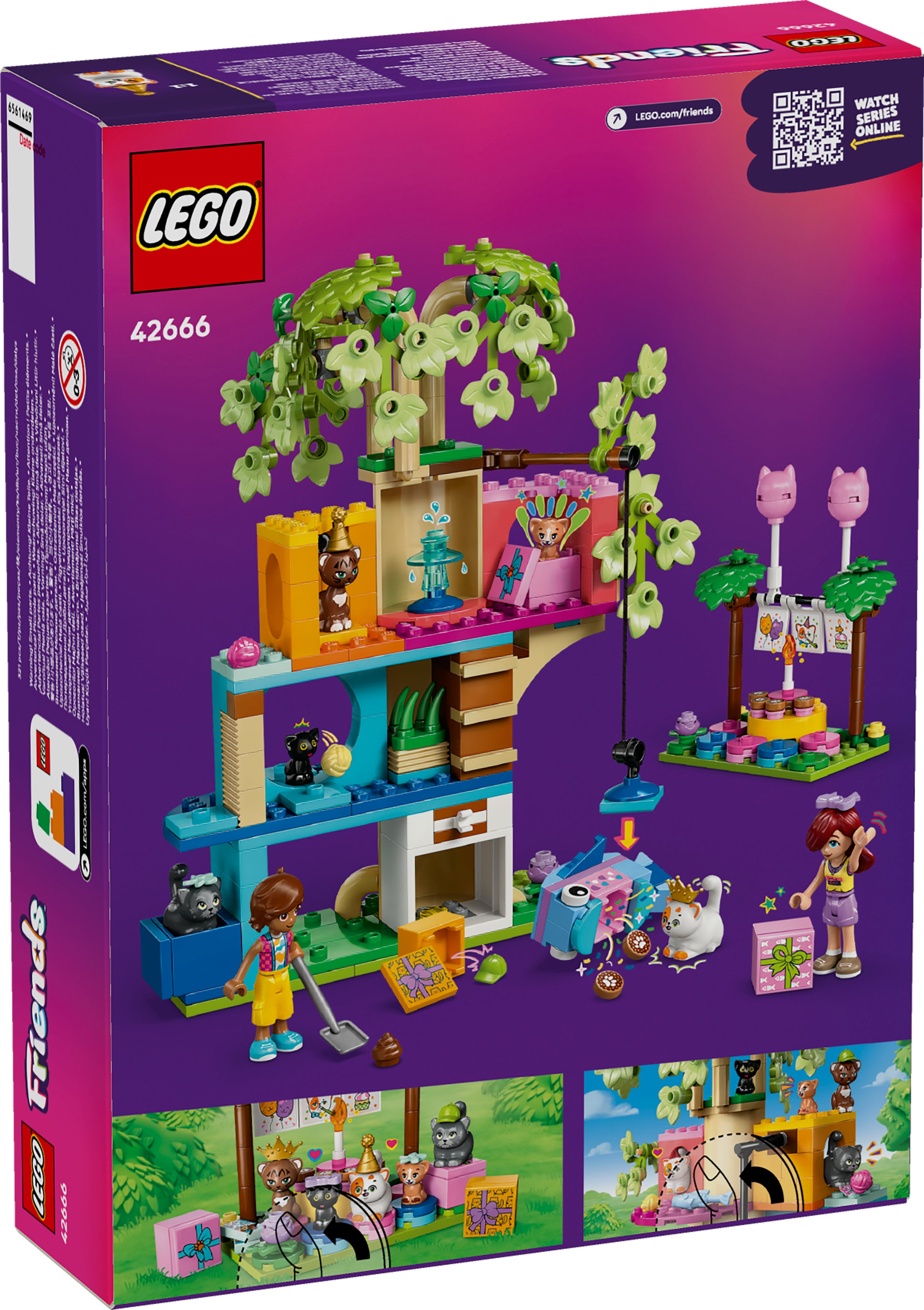 LEGO® 42666 Friends Katzengeburtstagsparty & Baumhaus