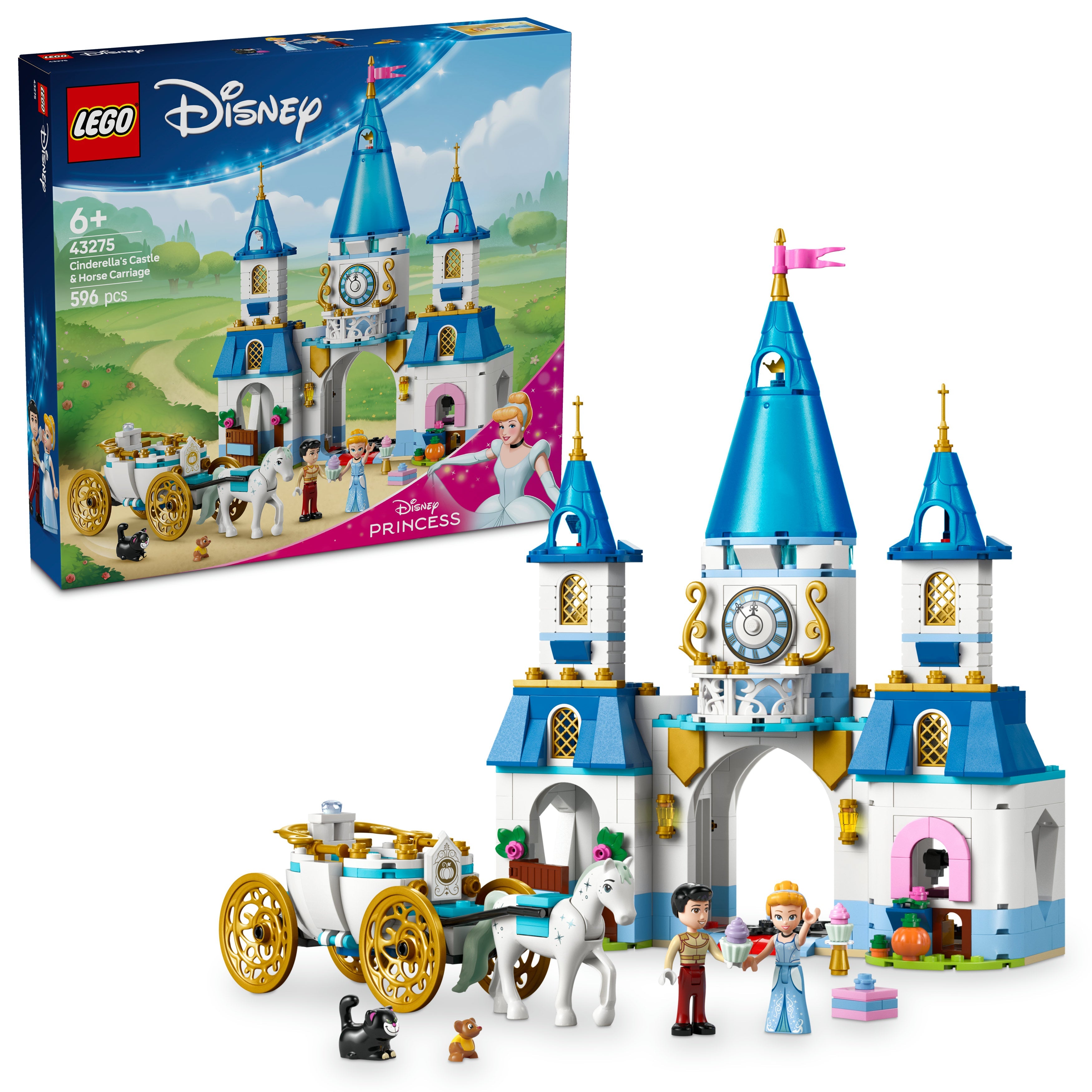 LEGO® 43275 ǀ Disney Princess Cinderellas Schloss und Pferdekutsche