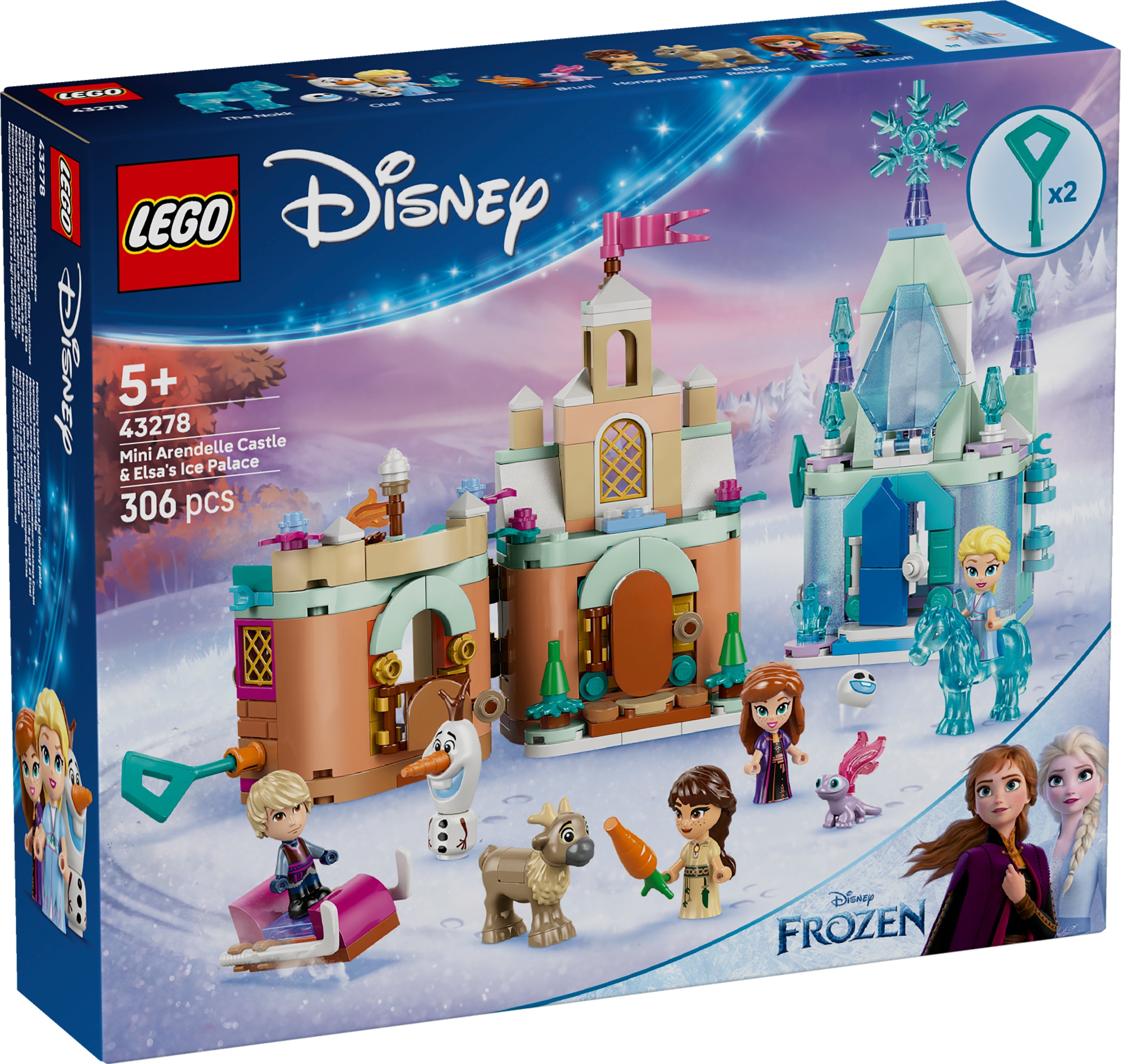 LEGO® 43278 ǀ Disney Frozen Schloss Arendelle und Elsas Eispalast