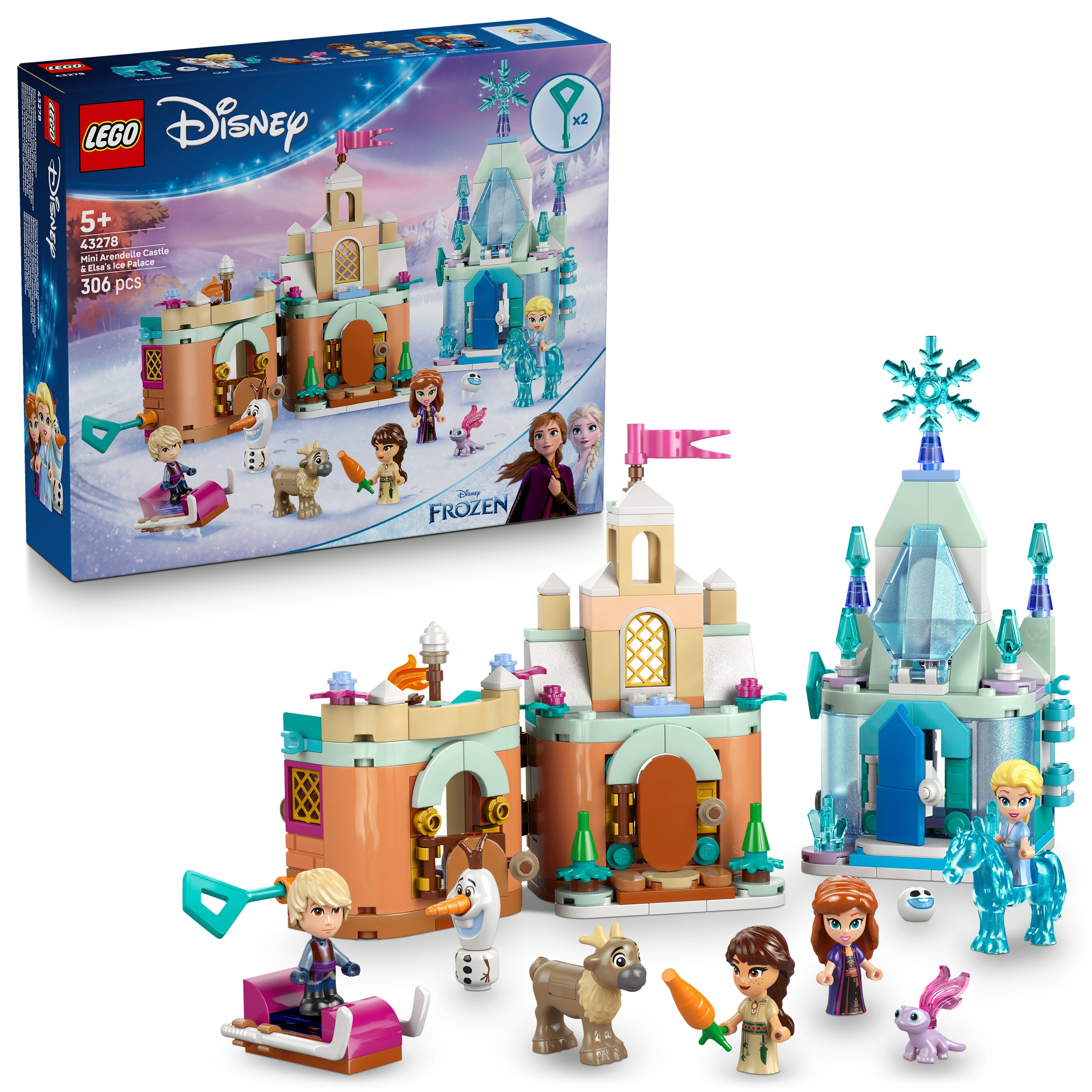 LEGO® 43278 ǀ Disney Frozen Schloss Arendelle und Elsas Eispalast