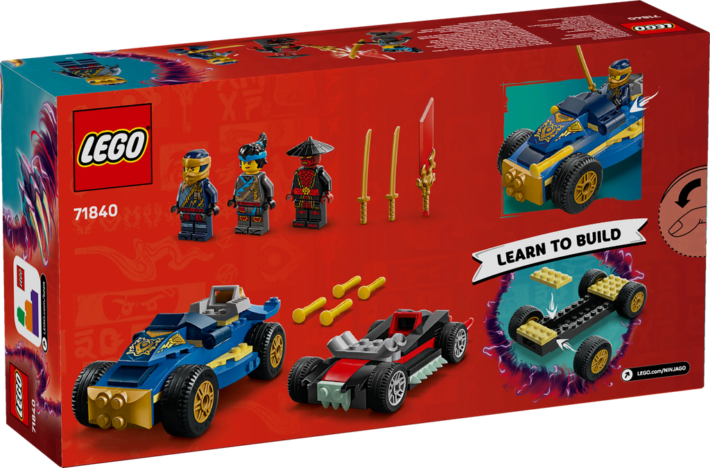 LEGO® 71840 NINJAGO® Action-Autorennen: Rogue vs. Drix