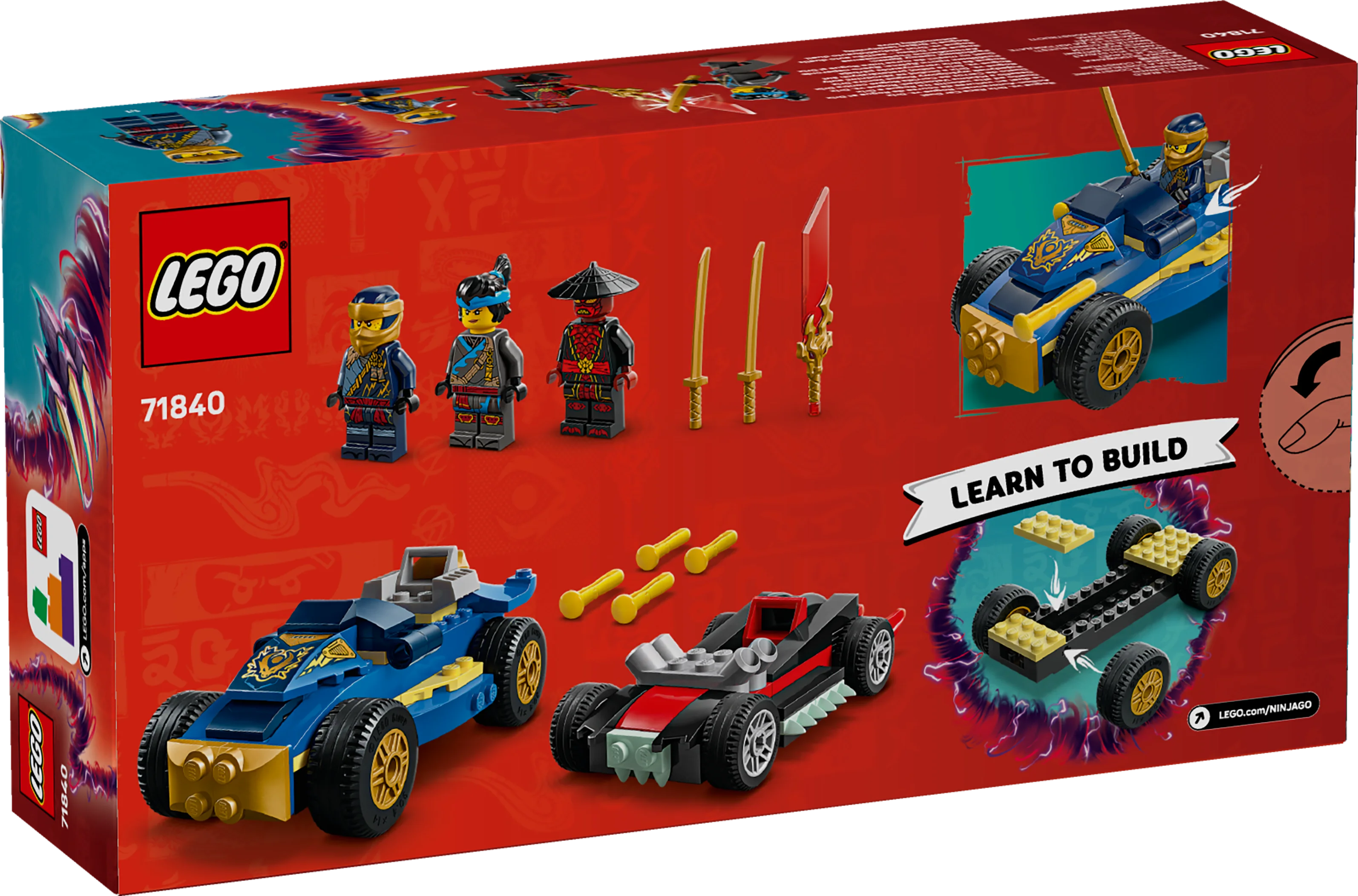 LEGO® 71840 NINJAGO® Action-Autorennen: Rogue vs. Drix