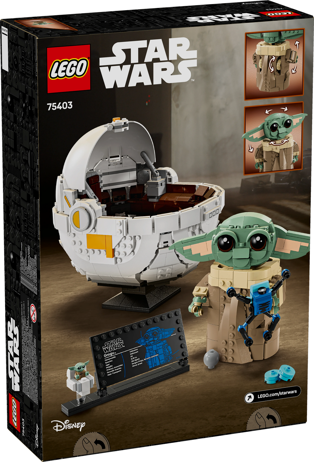 LEGO® Star Wars: The Mandalorian Grogu™ in seiner Repulsorwiege (75403)